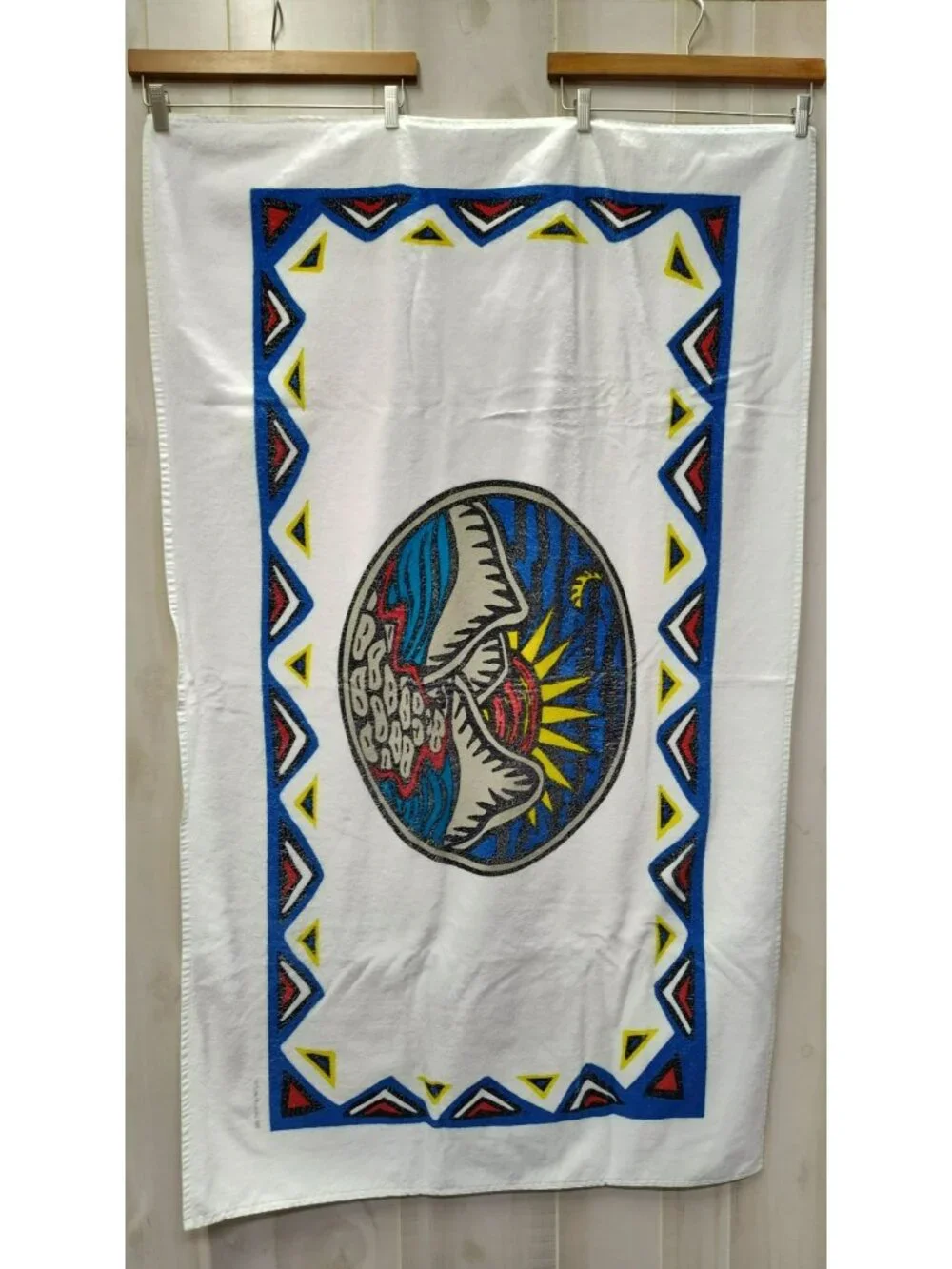 Vintage 1997 Marlboro Beach Towel Adventure Team White Cotton USA Tobacco Promo